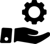 Bæredygtige bundlinjer bliver understøttet af bæredygtige processer og projekter. Her symbol for bæredygtige processer.